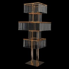 5-Tier Flower Stand Square Flower Vase Stand for Wedding Birthday Party Events