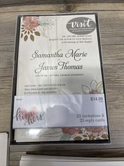 Studio His&Hers 50 Count Floral Wedding Invitations with envelopes & reply cards