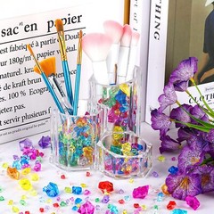 570 Pcs Fake Plastic Jewels Acrylic Gems Crystals Diamonds Clear Ice Rocks New