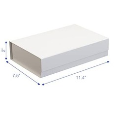 CECOBOX Gift Box 11.4″x7.5″x2″ Matte 11.4″x7.5″x2″ (Pack of 1) White