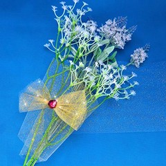 Glitter Tulle Roll Sparkling Tulle Ribbon Fabric Spool for Wedding Gold
