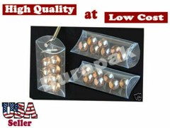 24-1500 pcs Plastic PVC Pillow Box Party Wedding Favor Retail Packaging Display