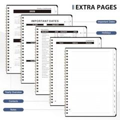 Planner 2025-2026 for Women & Men, Weekly and Black（July 2025-June 2026)