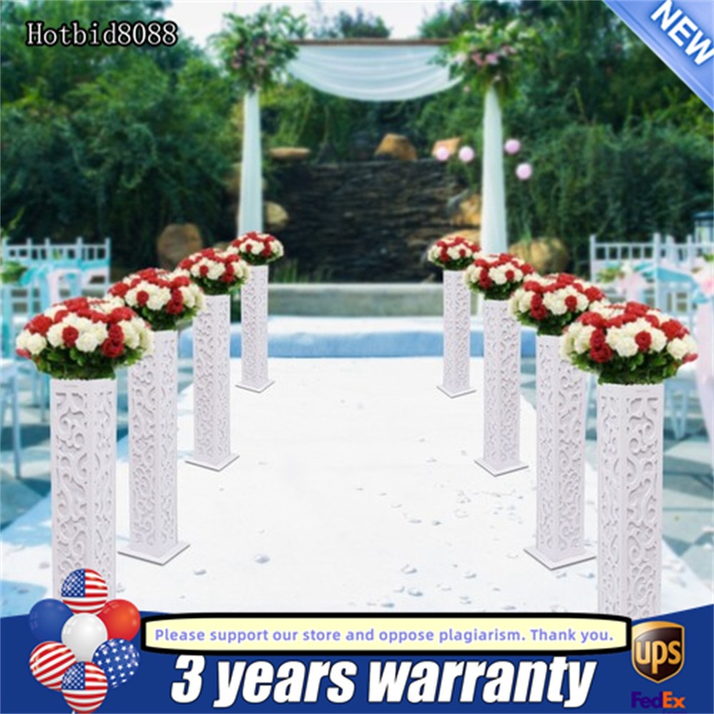 8Pcs Roman Pillars LED White Elegant Wedding Roman Decorative Column Set