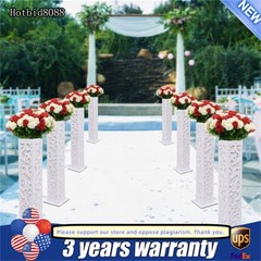 8Pcs Roman Pillars LED White Elegant Wedding Roman Decorative Column Set