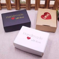 100x Handmade with love Product Packaging Box Jewelry Necklace Bracelet Packing