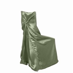 6 Eucalyptus Green SATIN UNIVERSAL CHAIR COVER for Wedding Banquet Reception