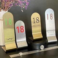 SIWOT 6/8 Inches Height Stainless Steel Place Cards 10pcs/Set Double Sided St…