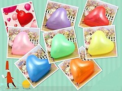 yueton Pack of 100 Assorted 12 inches, Colors-heart-shaped-100pcs