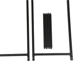 Black 9.8*9.8*29.5in Modern Rectangular Iron Flower Display Rack With Iron Plate