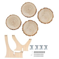 15 in Brown 4 Tier Round Natural Wood Cupcake DESSERT STAND Party Decorations