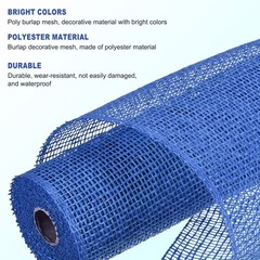 3pcs 10″ Poly Burlap Mesh for Wreath, Mesh Fabric Ribbon 6.4 Yard, Multicolor