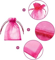 (20 PACK) ORGANZA BAGS 3.75″ x 3.75 party favor wedding gift jewelry sheer pouch