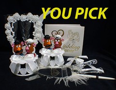 Mr & Mrs POTATO Head Toy Story Wedding Cake Topper ONLY Pick Backdrop Funny