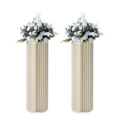 Centerpiece Stands Columns Display with Acrylic Lid Self-adhesive?Strip Design