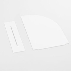 10 Pack White Acrylic Half Arch Sign with Stand | 5×7 Inch Half Arch Acrylic …
