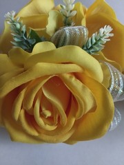 Hand Made wrist Corsage and boutonniere Set