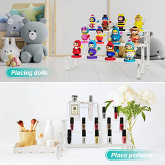 Acrylic Display Risers,Clear Shelf 3 Tier Cupcake Display Stand Steps for Food D