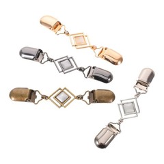 4 Pcs Metal Cardigan Clip for Scarf Clothes Accessories Women Holder Pin