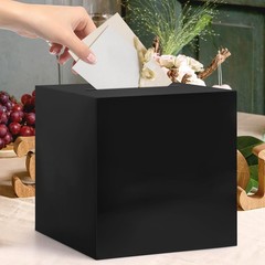 Black Card Box Holder With Slot 10 Inch Wedding Graduation Gift Money Envelope