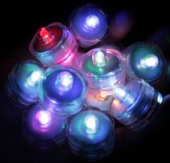 Multi-Color Changing LED very bright tealights, 10 – Candles Battery operated