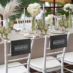 12 Pcs Reserved Chair Signs for Weddings Parties Celebrations Church Events