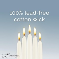 Stonebriar Tall 10″ White Unscented 10 Count Taper Candles, 7 10-Pack,