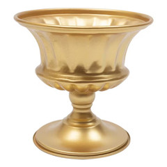 5.9 In. Tall Metal Flower Holder Wedding Decoration Table Mini Trumpet in Gold D
