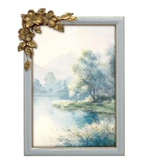 Vintage Grey Thin Boarder Floral Photo Frame / 4×6 In | For Vertical and