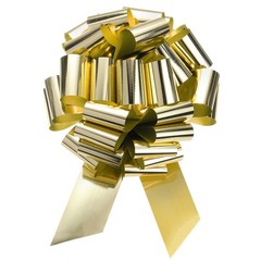 18 Inch Extra Giant Large Pull Bow Christmas Metallic Ribbon Gold