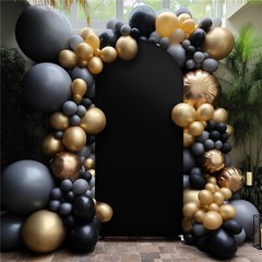 Full Sizes Wedding Party Arch Cover Spandex Fitted Arch Stand Covers Round Top