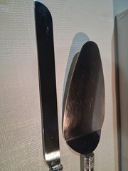 Vera Wang Wedgwood Stainless Steel Cake Knife & Server Set Silver 2 Piece