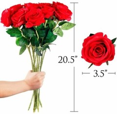 Red Artificial Rose Petals/ Silk Roses/ LED Candles Romantic Night Propose Set
