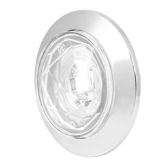 75324 Light (1-1/4″ Diamond 1LED Dual Func) White/Clear Bezel