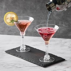 40 Pack Mini Plastic Martini Glasses – 5oz Disposable Cocktail Glasses Tall