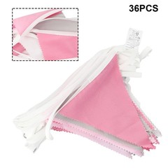 Reusable Fabric Bunting Banner with Soft Cotton Triangle Flags 10M/33 Ft Long