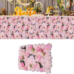 12pcs Artificial Flower Wall Panels Wedding Backdrop 60x40CM (each) Pink