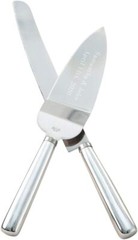 Simple Elegance Classic Silver Stainless Steel Wedding Cake Knife set
