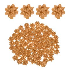 90pcs 1 1/4″ Mini Star Gift Bows Christmas Bows for Gift Wrapping, Yellow
