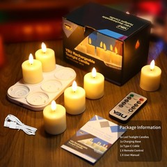 YBU Rechargeable Flameless Tea 1.6 inches x x 2.2 inches, Amber