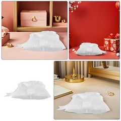 2Pcs Wedding Ceremony Ring Cushion Holder White Fabric Elegant Bowknot Pillow