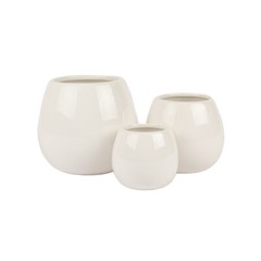 West Coast Paracord Planter Vase Set – 3 Pc White, Wedding Table Décor Reception