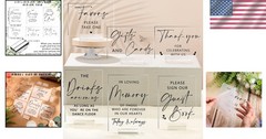 Elegant Wedding Signage Set – 6 Pcs Clear Acrylic