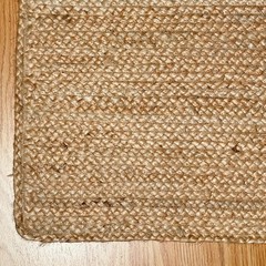 Chardin home Hand Woven Natural Jute Braided Area Rug – 6×9 Feet Rectangle