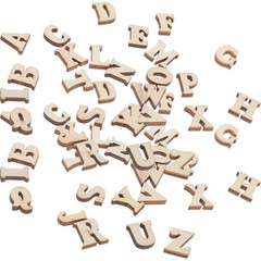 small wooden letters 15mm English Letters Wooden Pieces Small Natural