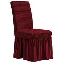 1/2/4/6pcs Dining Room Chair Covers Bubble Lattice Spandex Slipcover with Skirt