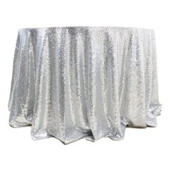 5 pack 120″ Round Sequin Sparkly Design Shiny Tablecloth Table Cover 4 COLORS