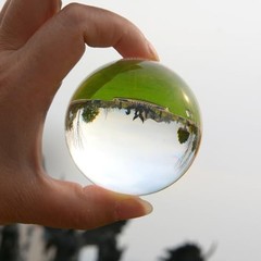 Crystal Ball – 60mm Solid Glass Photography Magic Ball with Golden Clear