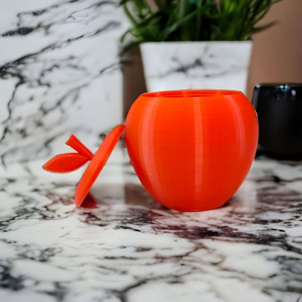Red Apple, 3d print fruit, apple box, party favors, teacher appreciation gift