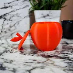 Red Apple, 3d print fruit, apple box, party favors, teacher appreciation gift